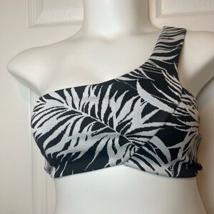 Zara Cold Shoulder Zebra Print Crop Top Size Small Animal Print Y2K‎ Trendy